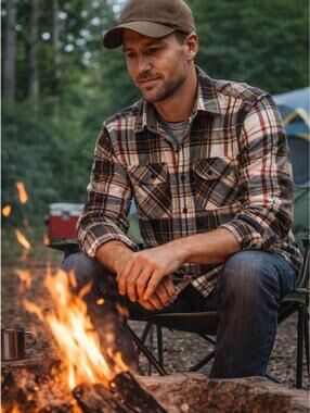 Levi’s Plaid Flannel Shirt Men M Cotton Button Down Grunge Camping Western Soft